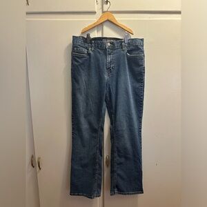 Old Navy Jeans Womens  Denim Blue Boot Cut Dark Wash Stretch Logo